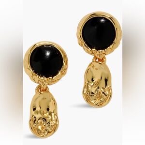 ALEXIS BITTAR • Brut Black Coin Drop Earrings
